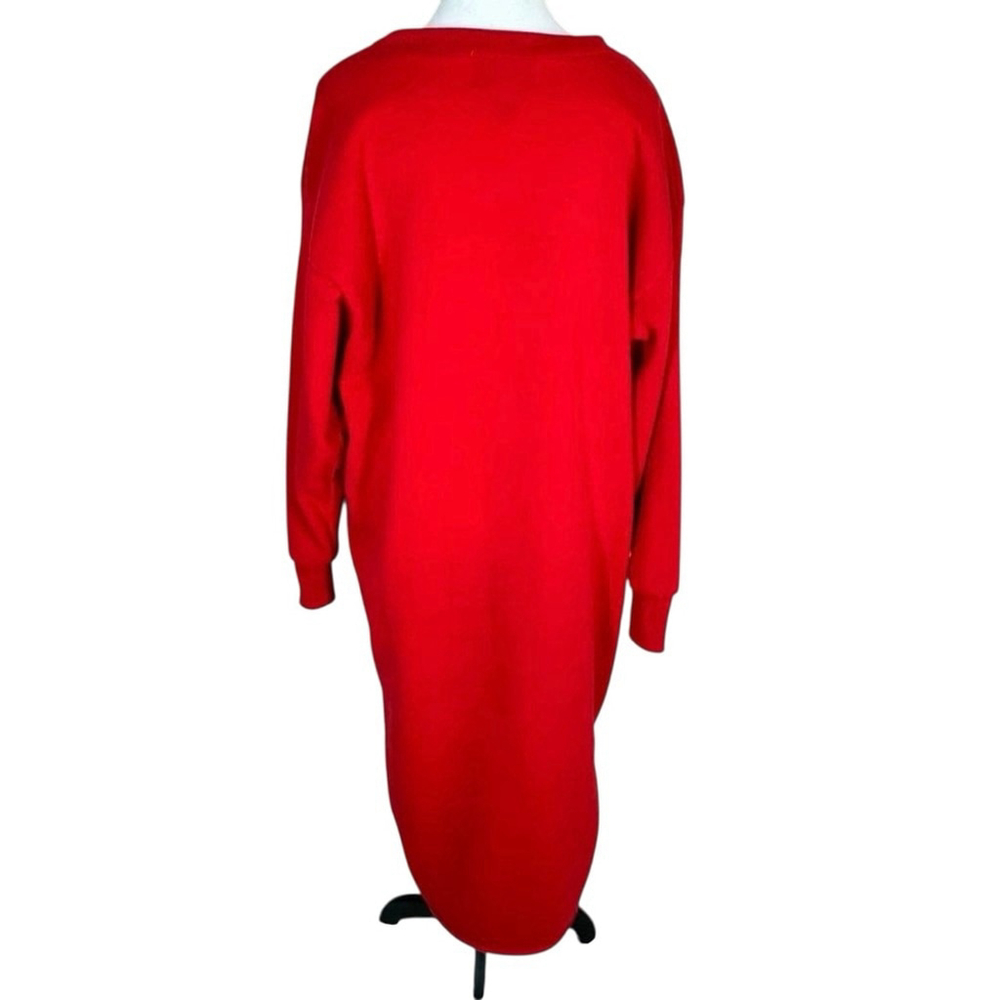 Polar Bear Wear Red Fleece Cat Applique Plaid Vintage Nightgown One Size Cozy - Picture 4 of 10
